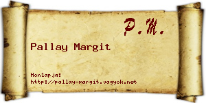 Pallay Margit névjegykártya